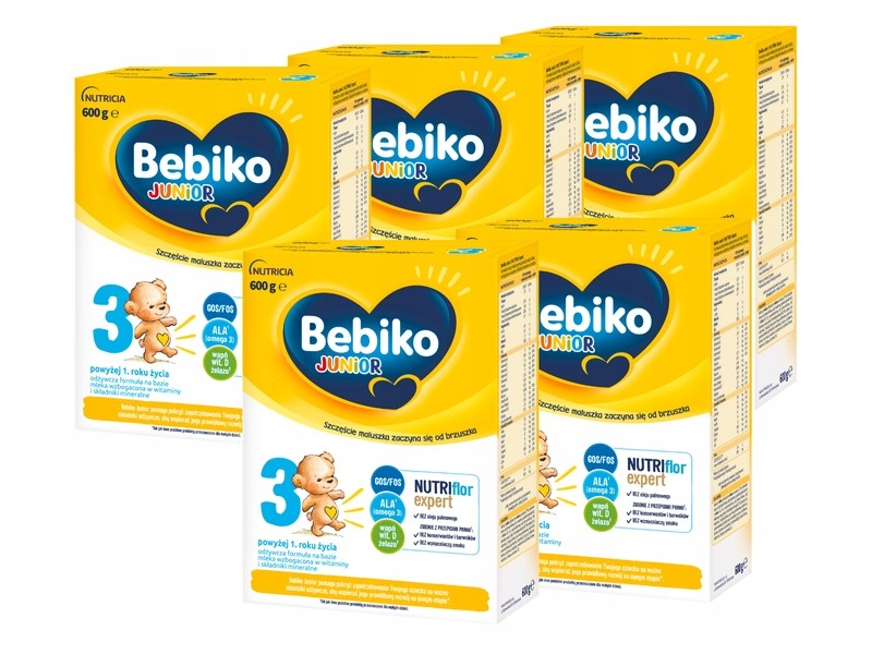 Bebiko Junior 3 piena, 5 x 600 g