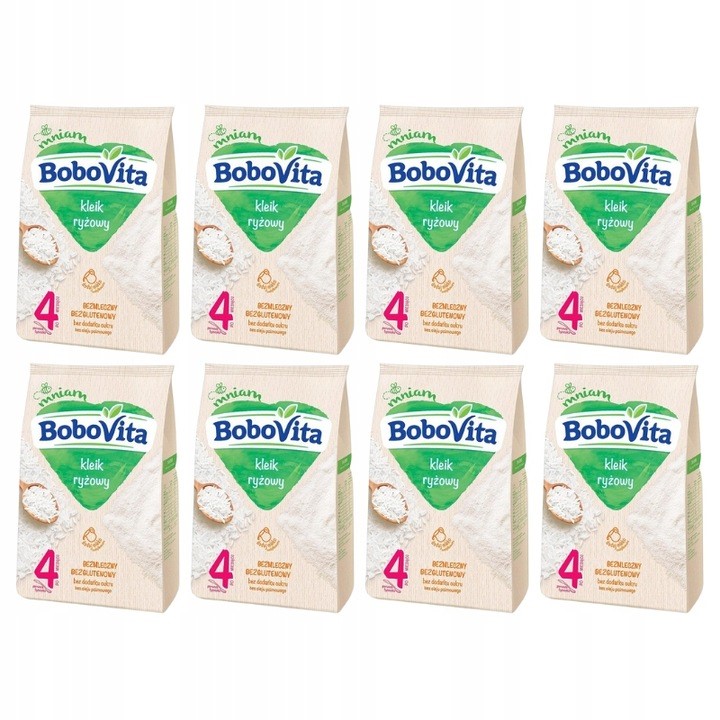 Bobovita rīsu biezputra 8 x 160 g
