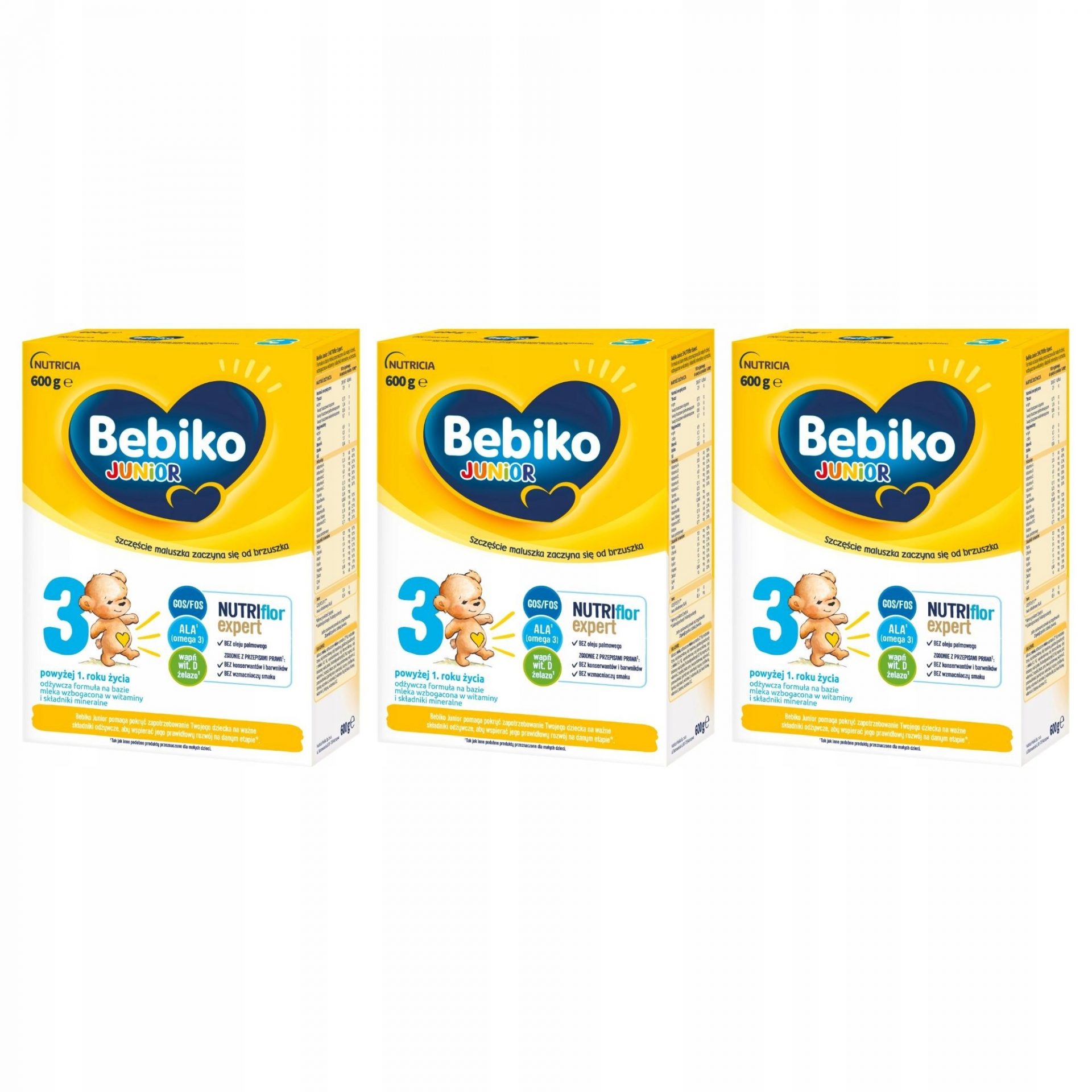 Pienas Bebiko JUNIOR 3, 3 x 600 g