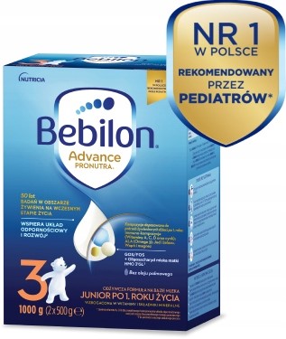 Modifikuotas pienas Bebilon Junior 3, 1000 g