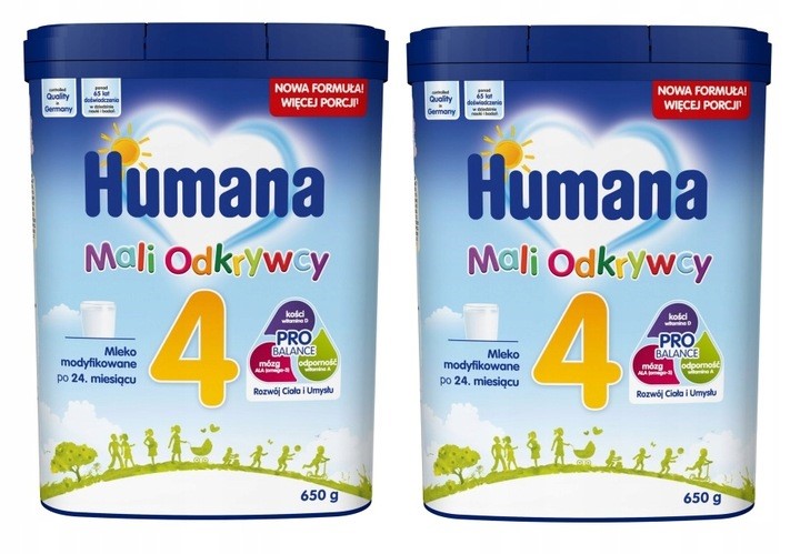 Humana 4 piens, 2 x 650 g