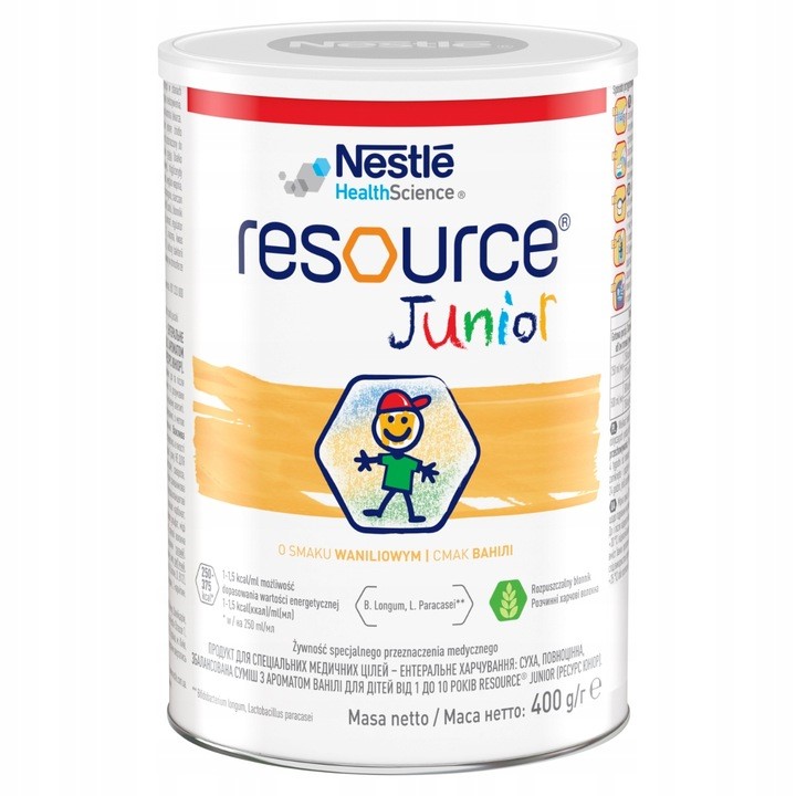 Pienas Resource Junior vanilės skonio 400 g