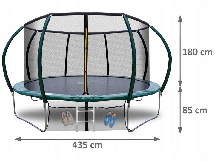 Batutas FIT-NET, 435cm, Žalias