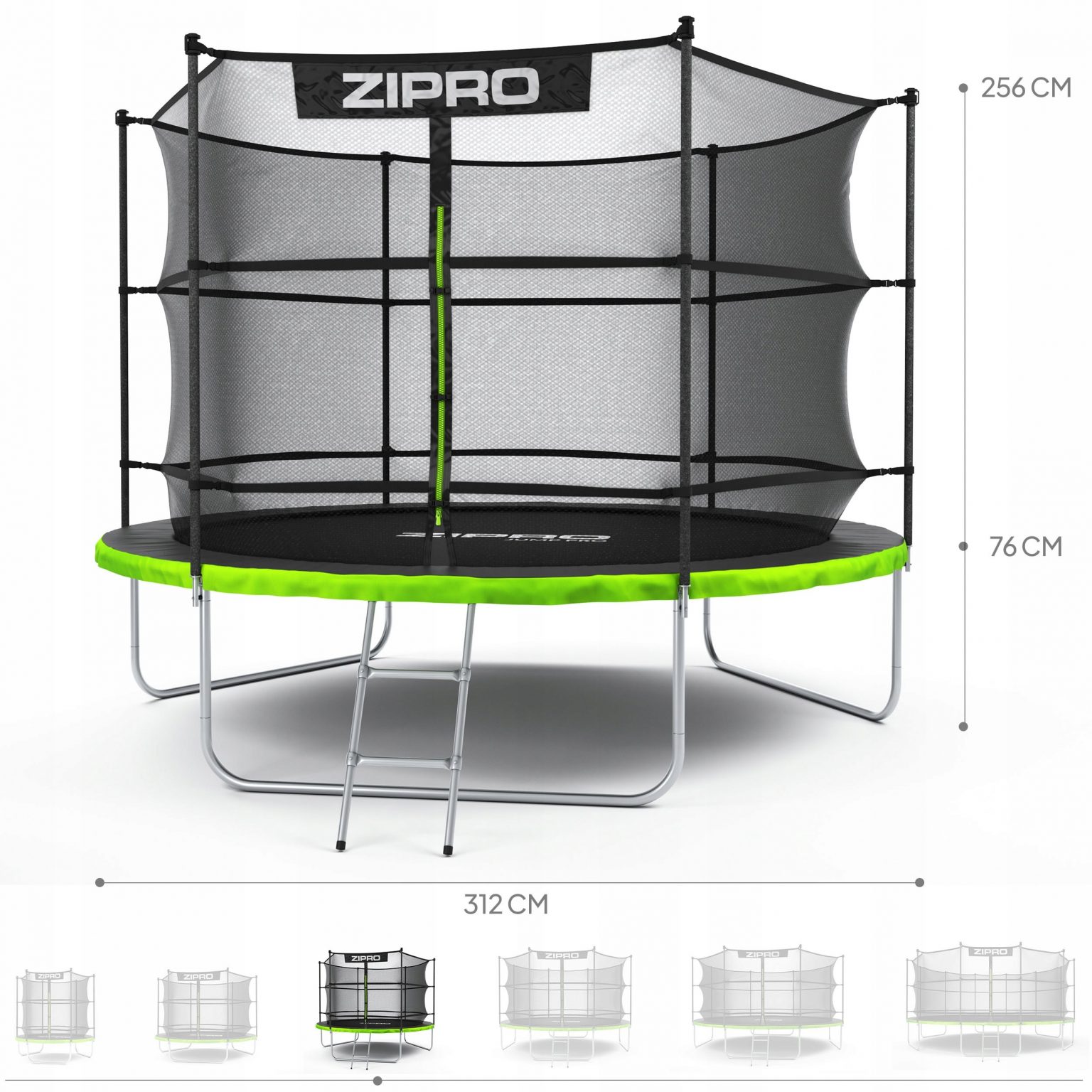 Batutas Zipro, 312 cm, Žalias